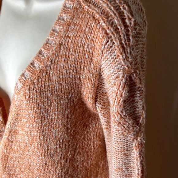 Wooden Ships Paola Buendia Mohair/Wool Cardigan Sweater Orange Sm/Med - Picture 2 of 6